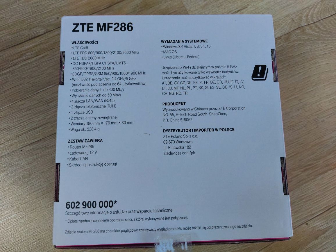 Nowy router ZTE MF286