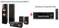 Zestaw kolumn Pure Acoustics NOVA 6 , Amplituner Yamaha RX-V361 ZESTAW