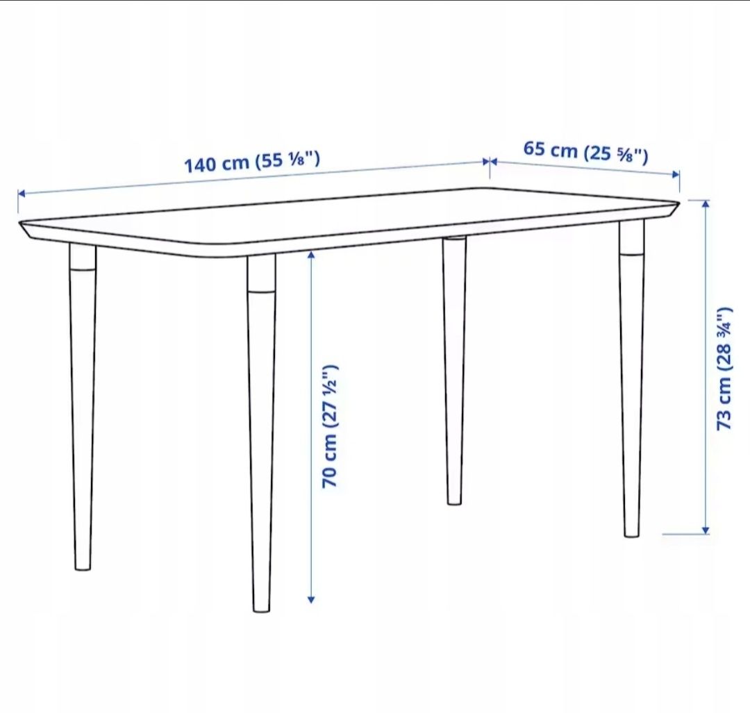 Biurko IKEA bambusowe 140cmx65cm