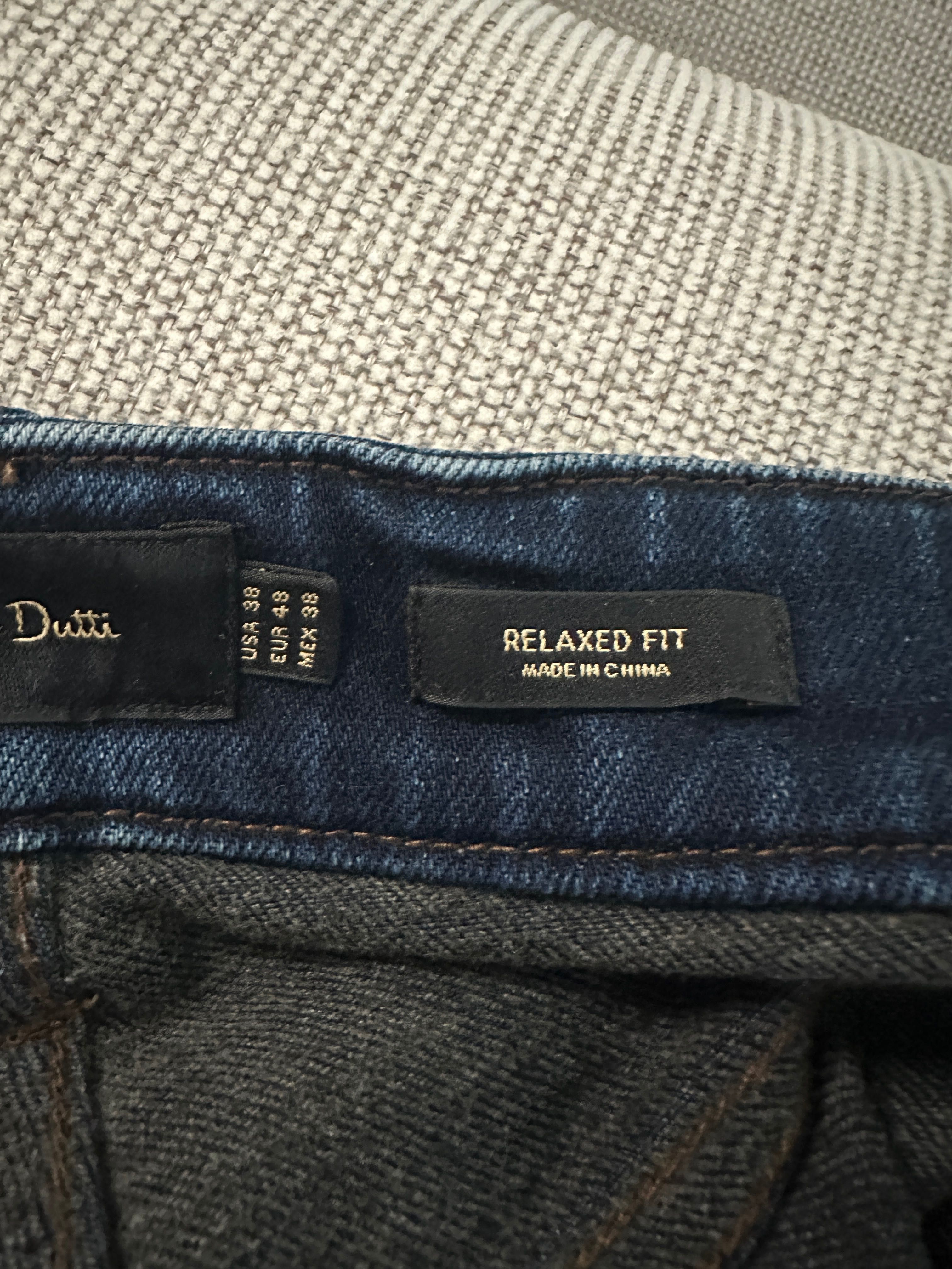 Jeansy Massimo Dutti – Relaxed Fit – Rozmiar 38 – Granatowe
