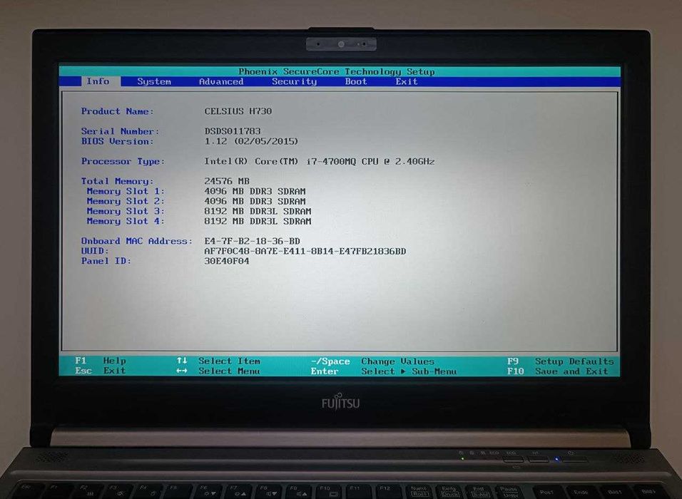 Workstation Fujitsu Celsius H730 i7 4700MQ/24GB/960GB SSD/nVidia 2Gb