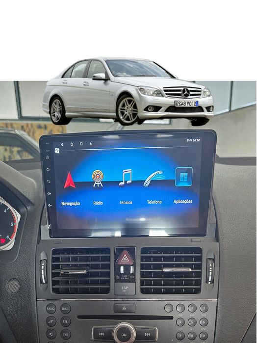 Rádio Mercedes W204 Android 14 com GPS (Novo)