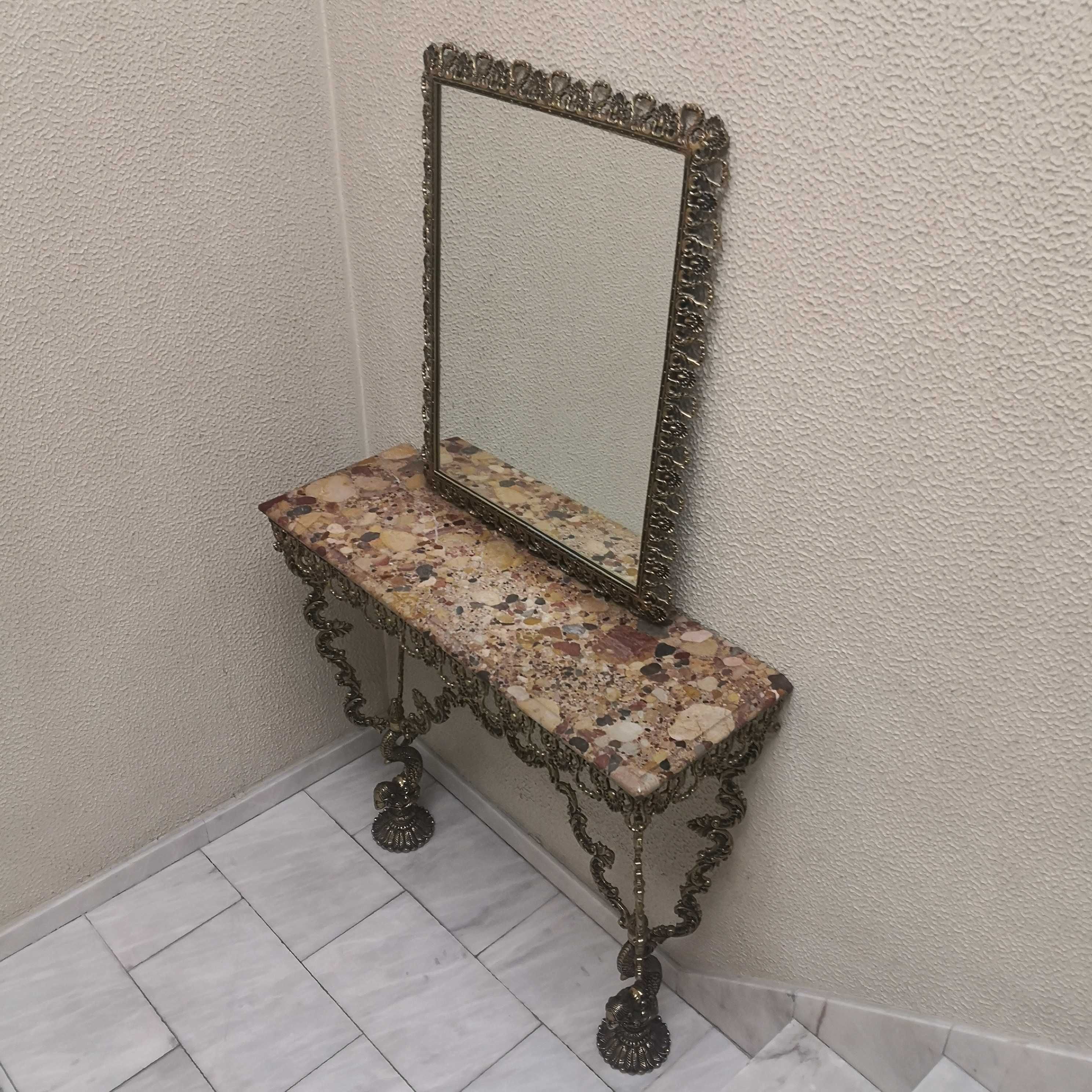 Cardencia com espelho em latão