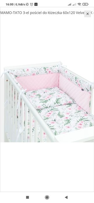 Pościel dziecięca do łóżeczka 60x120 gratis pokrowiec na przewijak