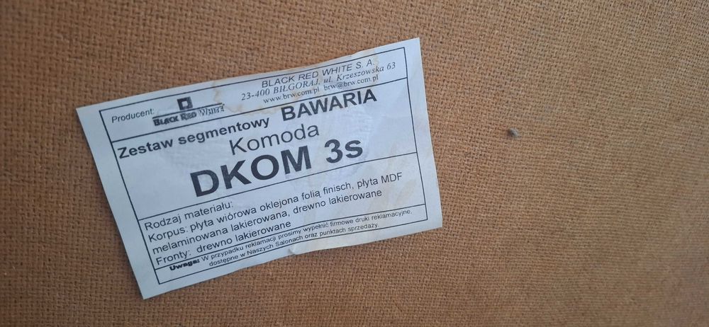 Komoda Bawaria 3 szuflady