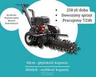 Koparka Łańcuchowa Dowozimy WYNAJEM 24h/7d  Bruzdownica Minikoparka