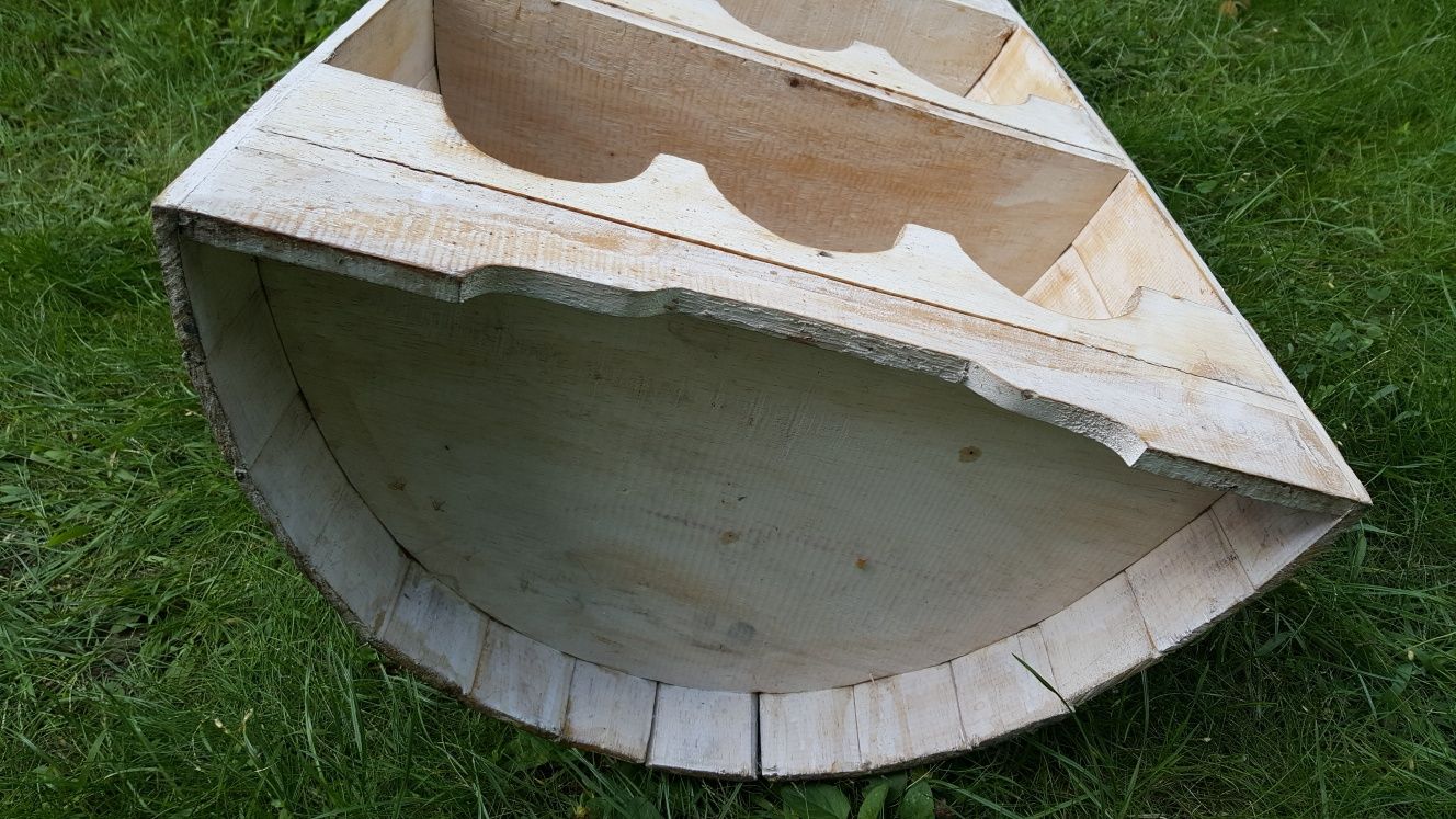 Stojak na alkohole wielka łódka drewno oryginalne cudo hobby