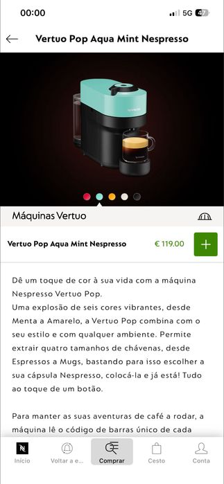 Maquina café nespresso