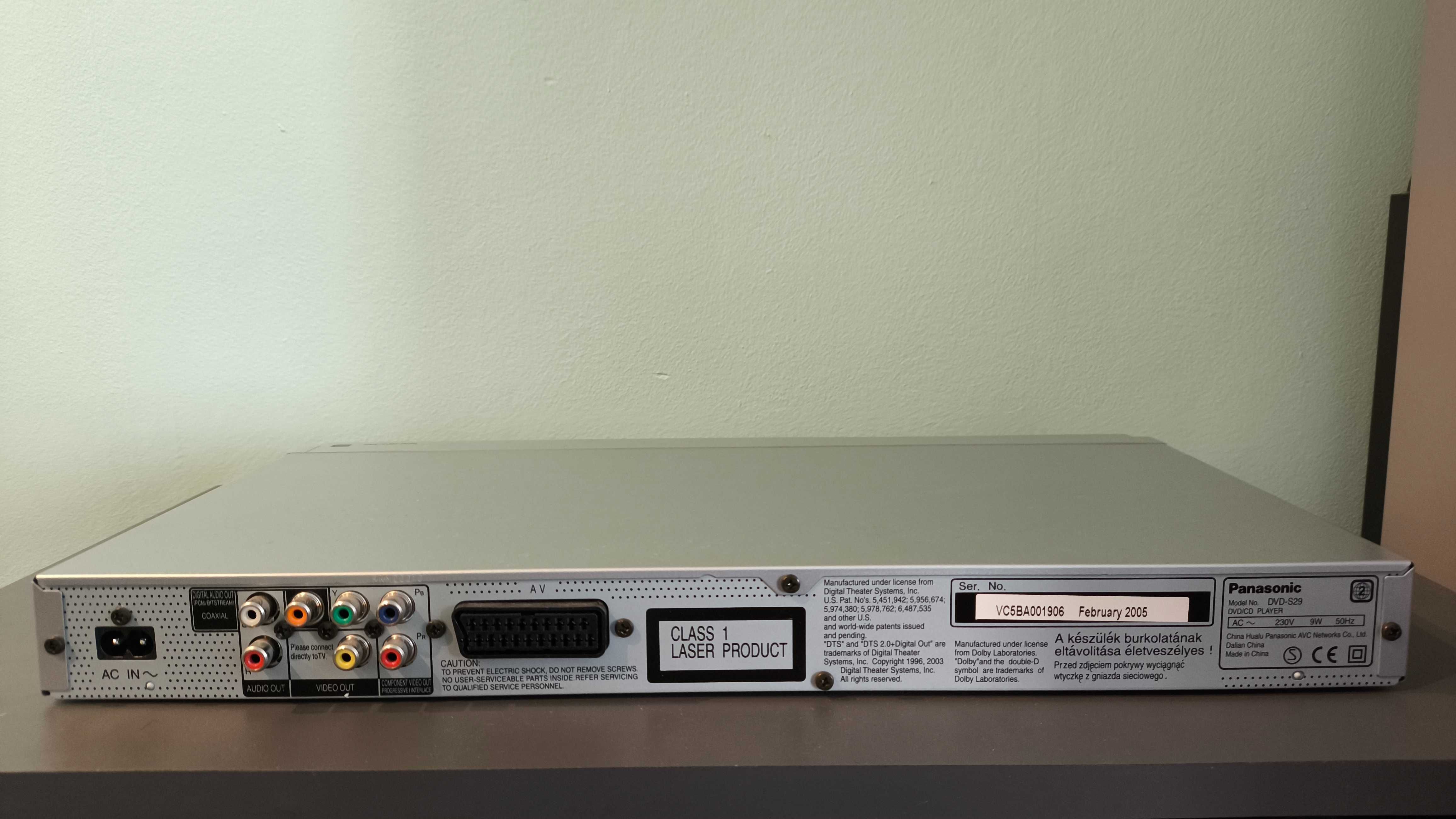 Odtwarzacz DVD Panasonic S29