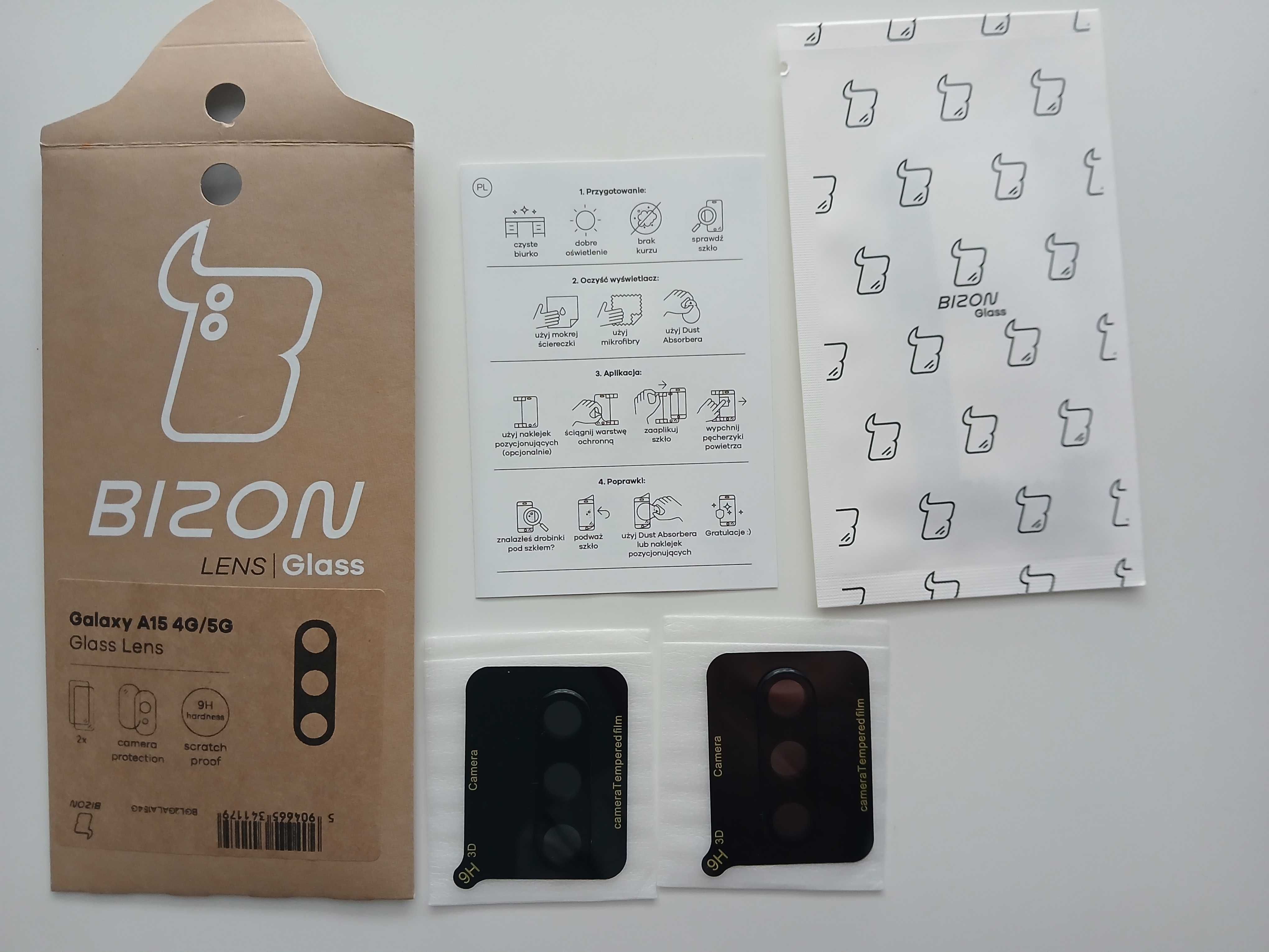 Szkło ochronne na obiektyw Bizon do Galaxy A15 4G/5G