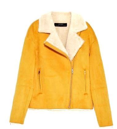 Жовта тепла куртка-дубльонка Zara