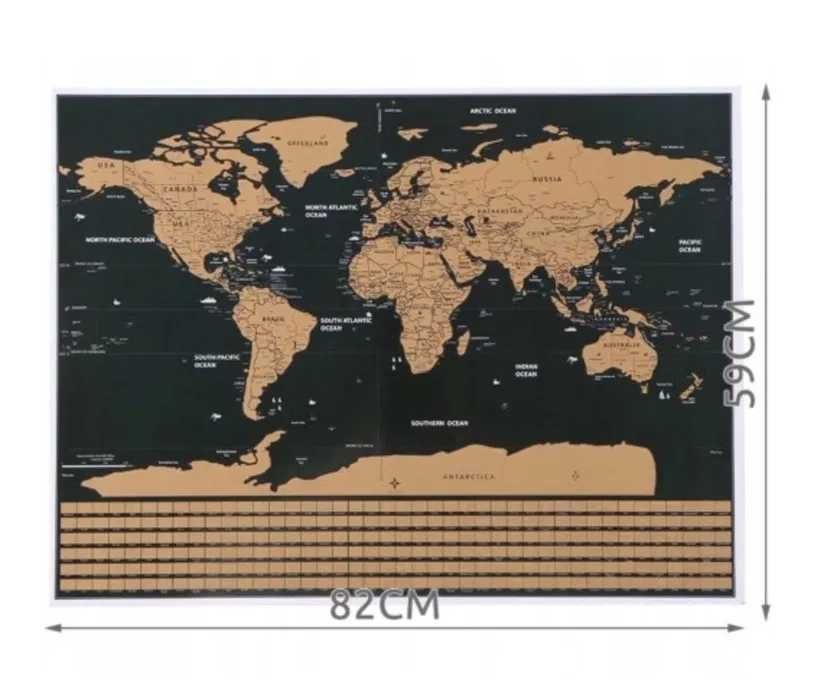 Mapa Świata zdrapka