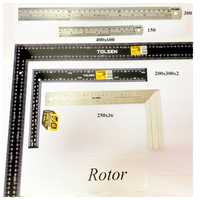 Угольник металлический столярный Tolsen 200х300х2 250x36 мм линейка