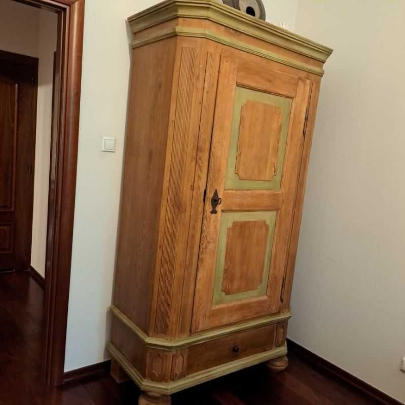 szafa antyk 1880 styl prowansalski lite drewno