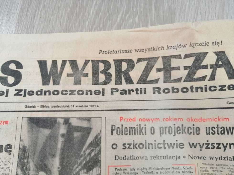 Głos Wybrzeża 1981 r Dziennik Polskiej Zjednoczonej Partii Robotniczej