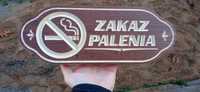 Zakaz palenia tabliczka drewniana lub Twój napis