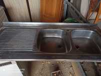 Zlewozmywak dwukomorowy inox