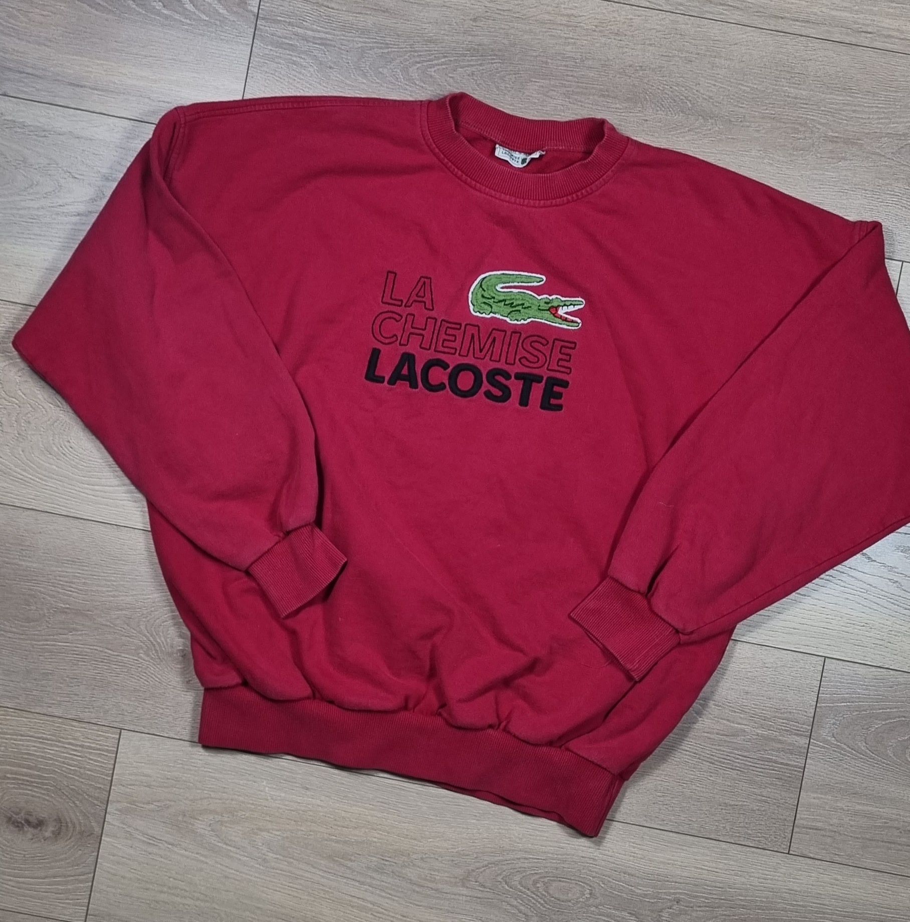 Bluza męska Lacoste vintage, La Chemise Lacoste, crewneck, boxy fit