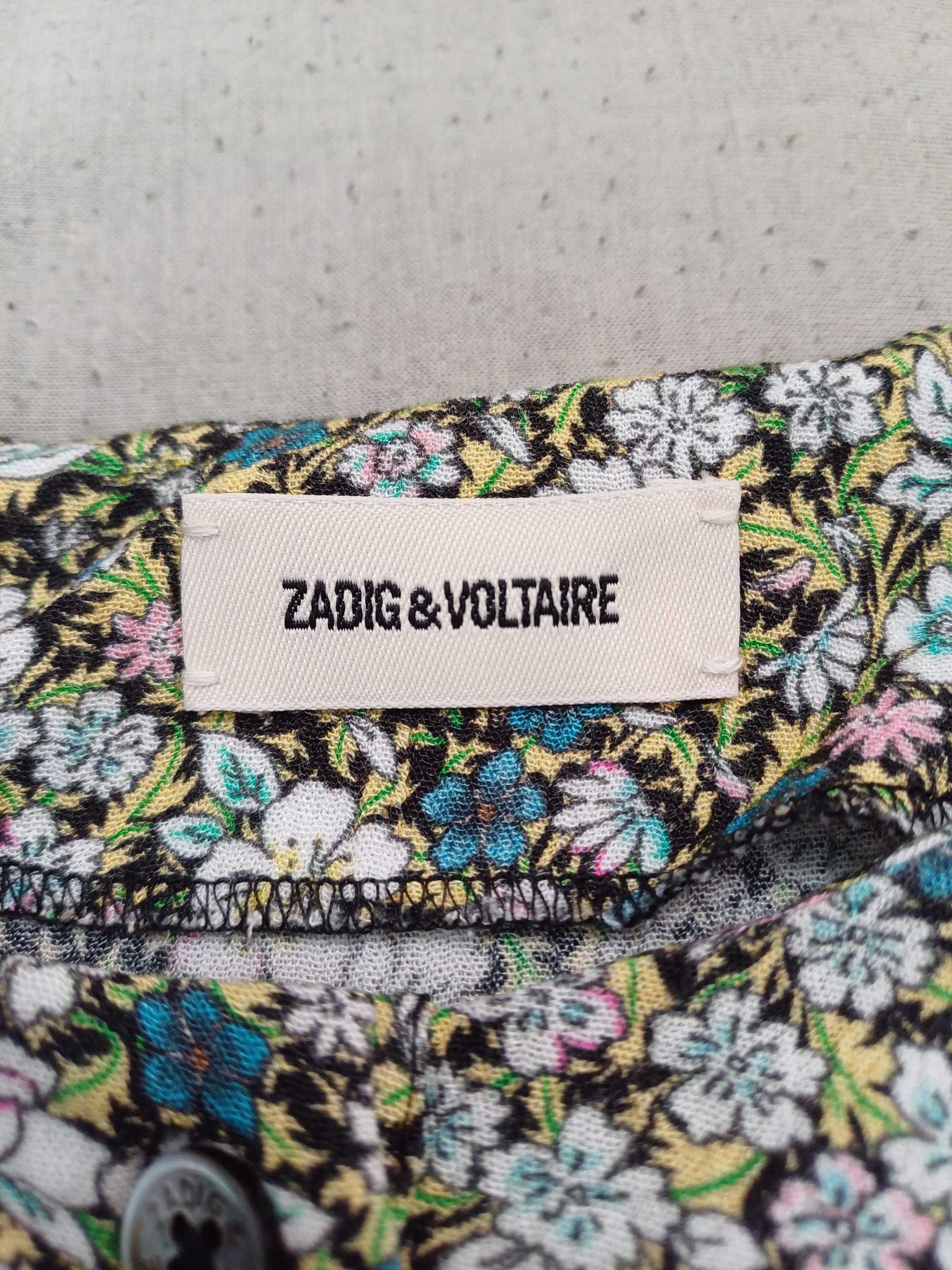 Sukienka Zadig & Voltaire kwiaty Risla Crinkle rozmiar XS