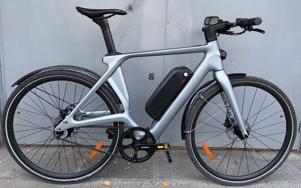 Карбоновий електро велосипед Fiido, розмір 55см, зимові покришки