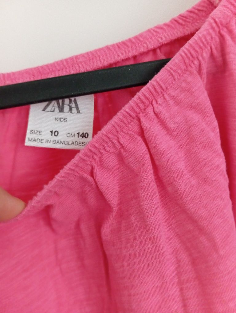 Różowa koszulka Zara 140