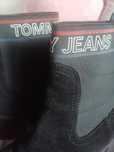 Botki, kozaki Tommy Jeans, Hilfiger. Skóra naturalna.