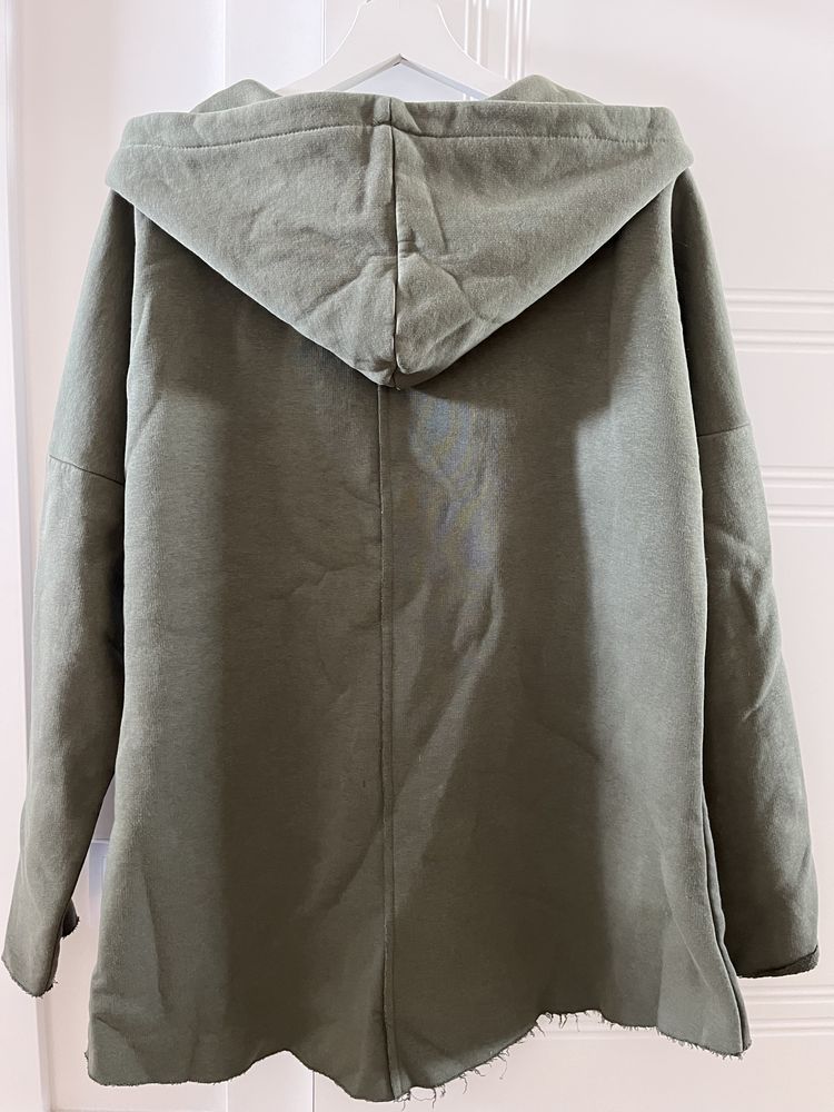 Bluza oversize z kapturem khaki