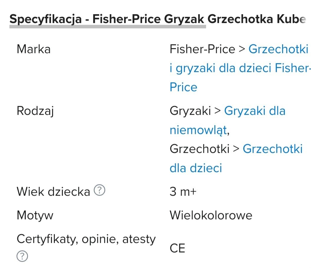 Gryzak, grzechotka, zabawka, kubek, Fisher-Price