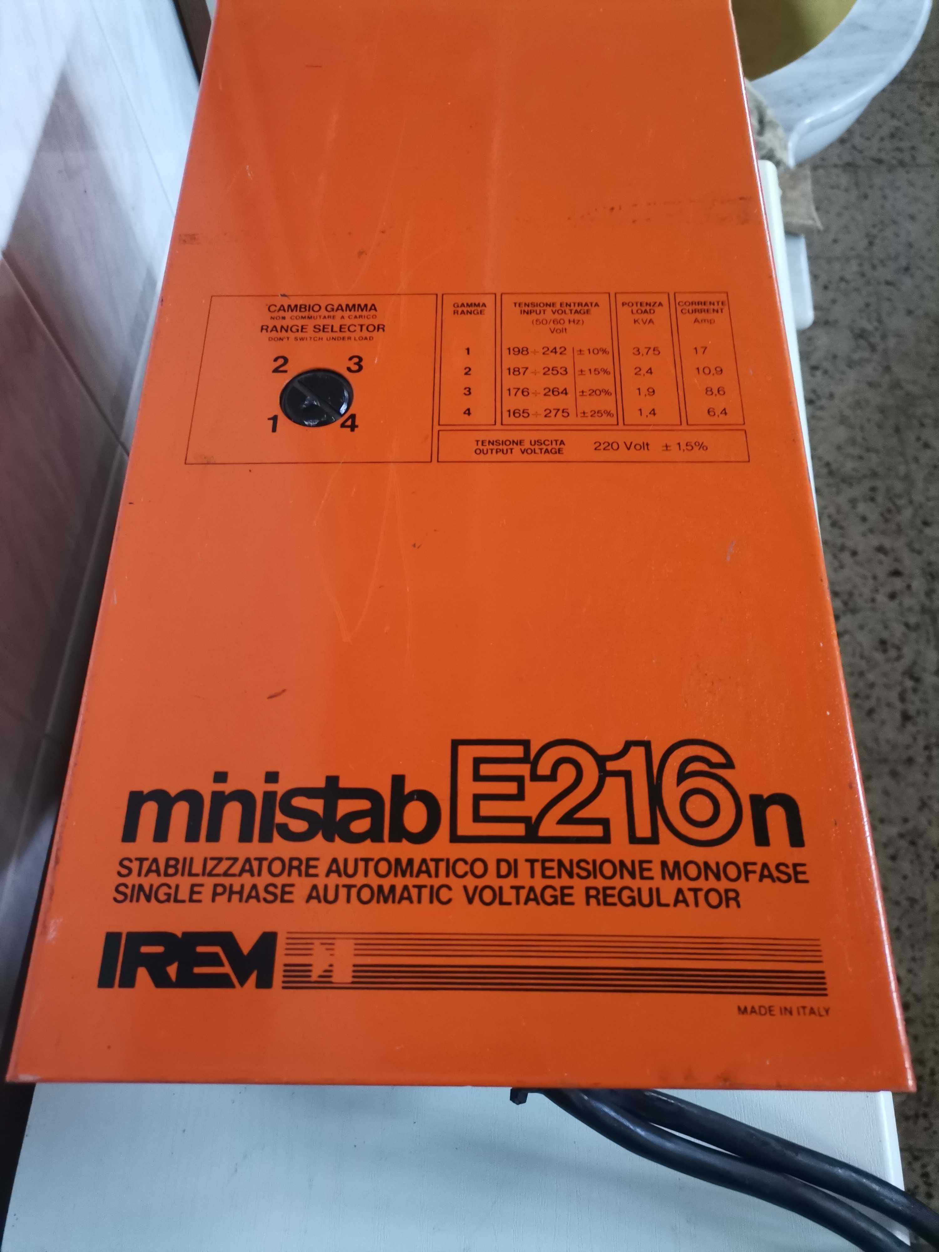 Estabilizador tensão IREM Ministab E216n automático monofasico