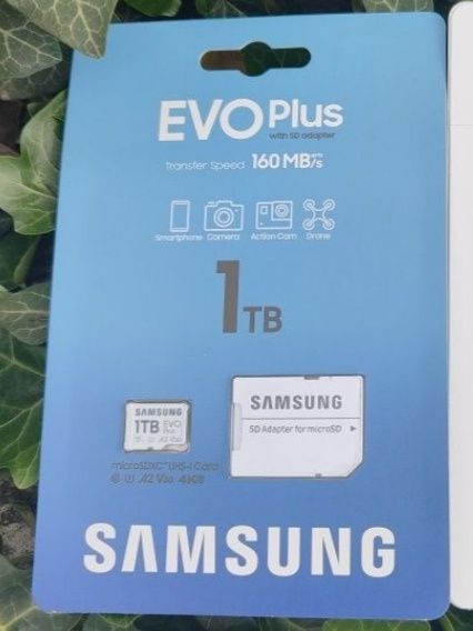 Samsung 1 TB microSDXC Class 10 UHS-I U3 V30 A2 EVO Plus + SD адаптер!