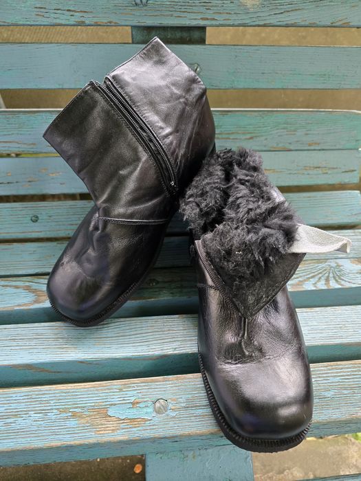 Чоботи/зимові ботинки шкіра натуральна, хутро, ортопедичні