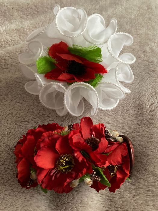 Прикраса для волосся резинка заколка маки