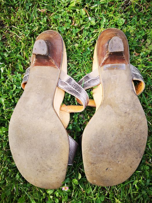 Złote sandałki wsuwane - Paul Green: rozm.40