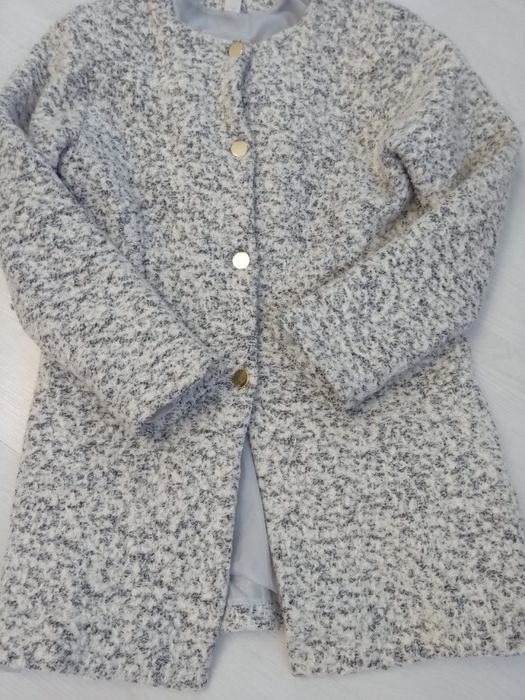 Пальто  буклє сіре