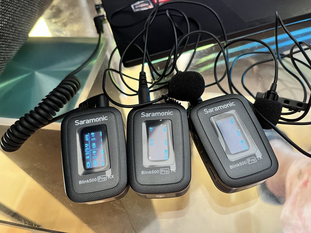 Bezprzewodowe mikrofony SARAMONIC Blink500 Pro B2 jak nowe!