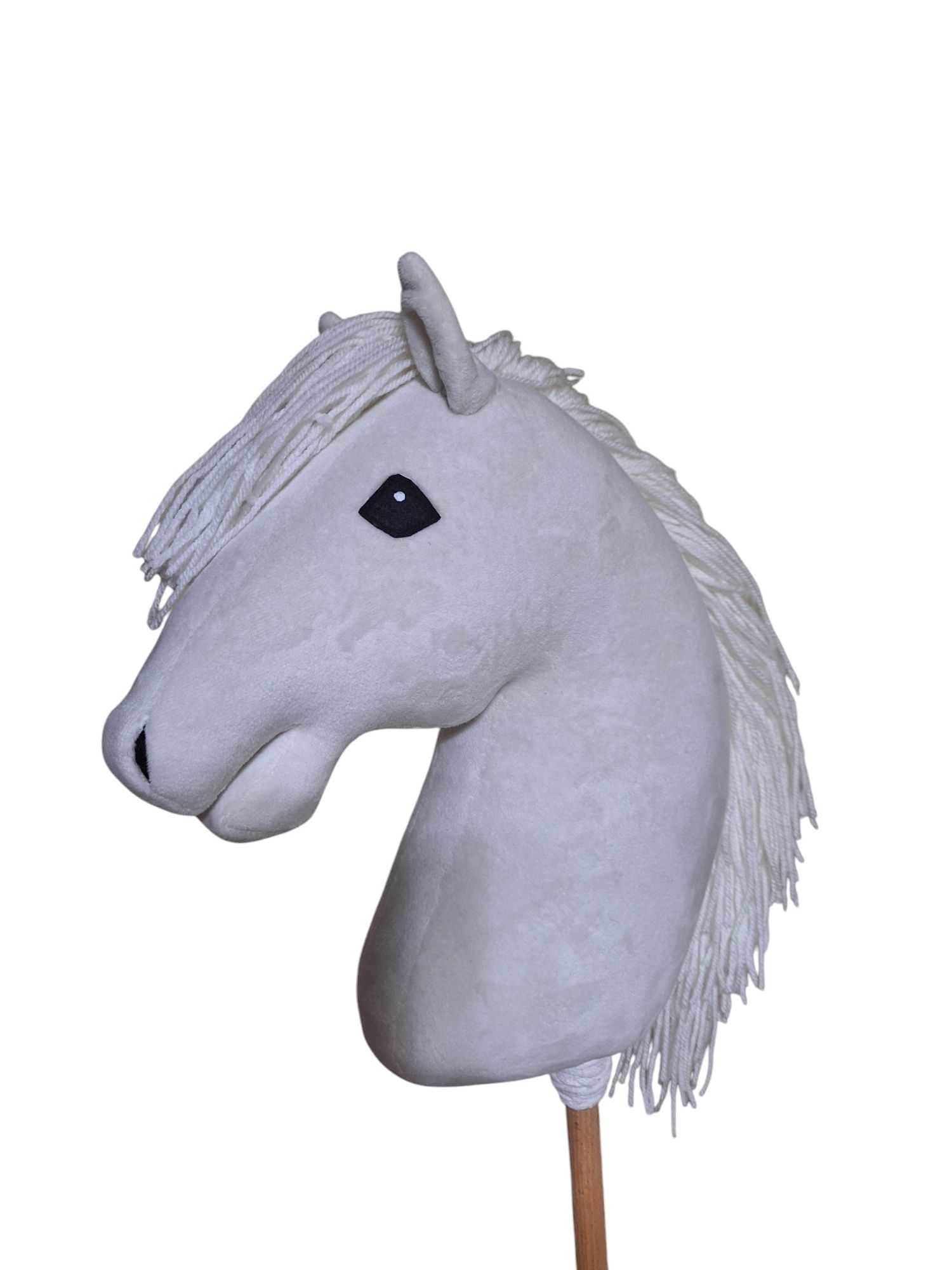 Hobby horse /koń na kiju -kolor ecru  format a3