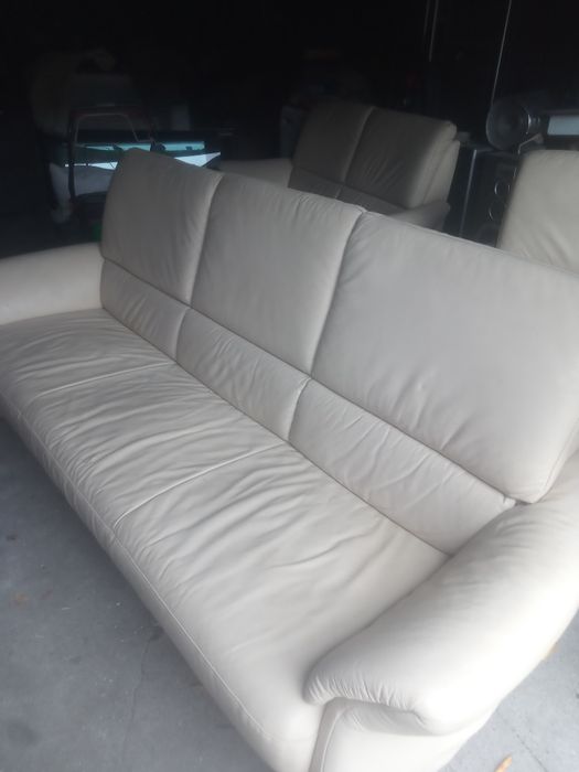 Komplet skóry kremowe