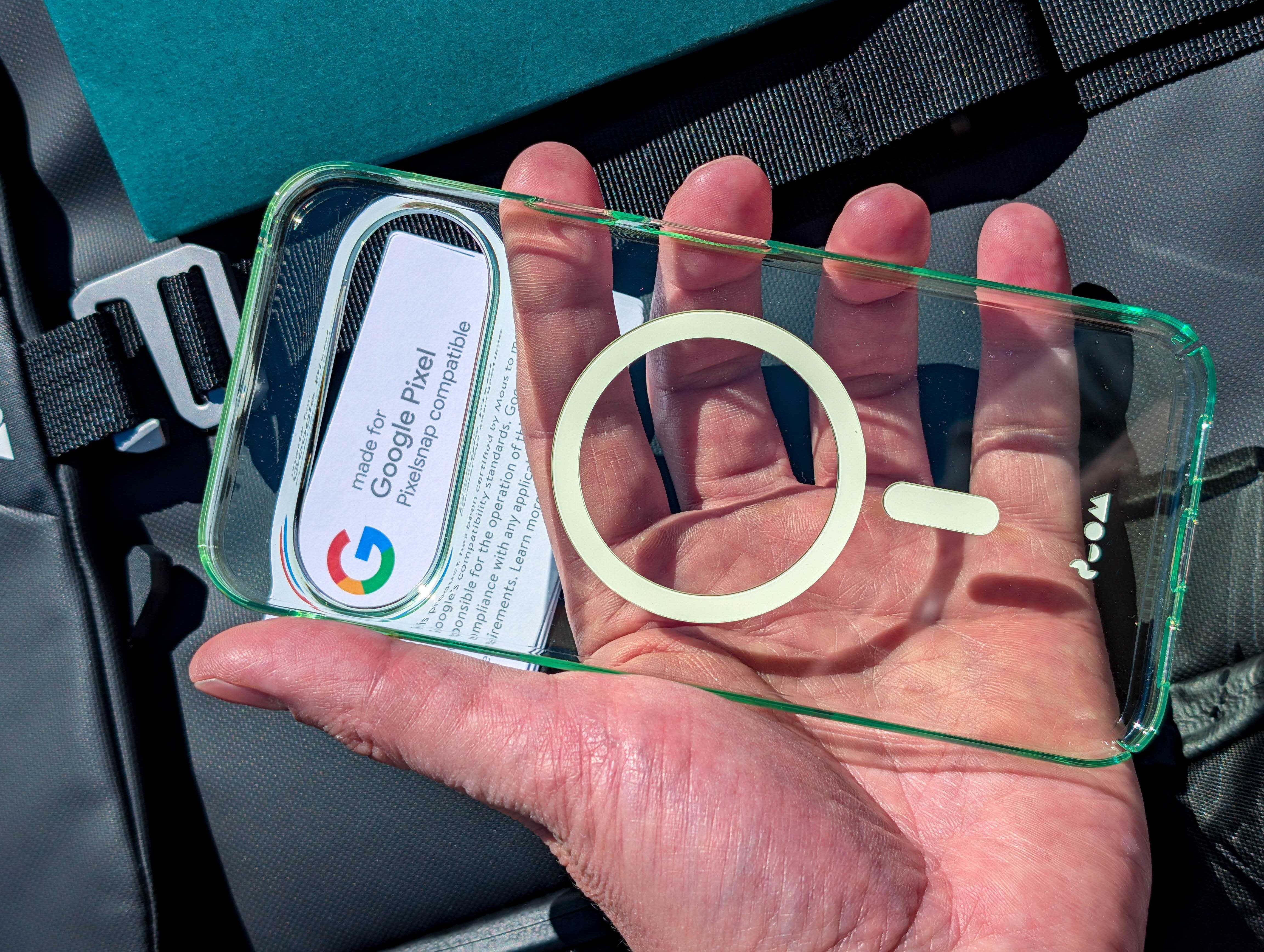 Чехол Mous к Google Pixel 10 Pro XL,модель Super Thin Clear Lime Green