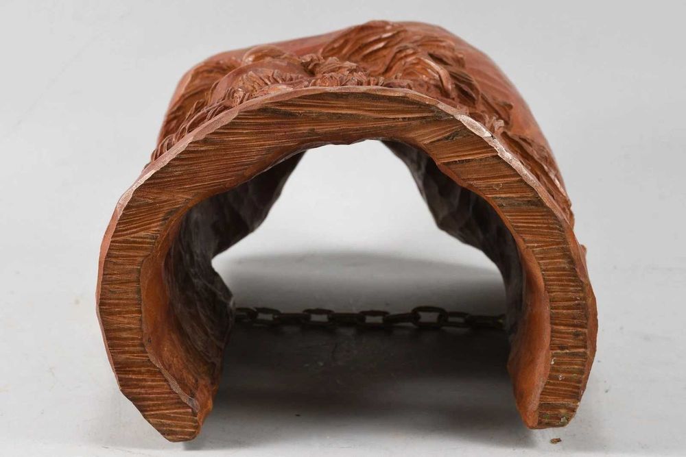 Rzeźba w drewnie sygnowana C. FASSI – UNIKATOWE dzieło SZTUKI LUDOWEJ