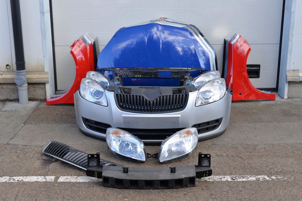 MASKA ZDERZAK GRILL BŁOTNIK LAMPA PAS BELKA SKODA FABIA 2 II + ROOMSTER