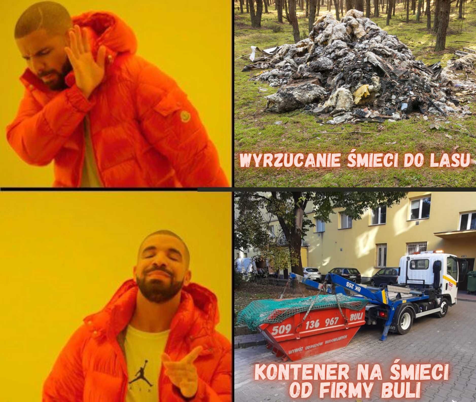 Wywóz gruzu, piachu, ziemi, odpadów budowlanych, BIG BAG Kontener