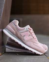 Жіночі кросівки New Balance 574 Pink White NB54 Рожеві