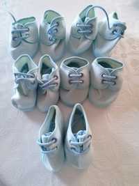 Sapatos de bebé em tecido (azul) NOVO
