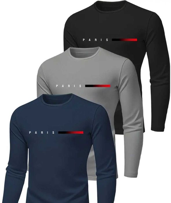 Męskie koszulki z długim rękawem 1 szt.