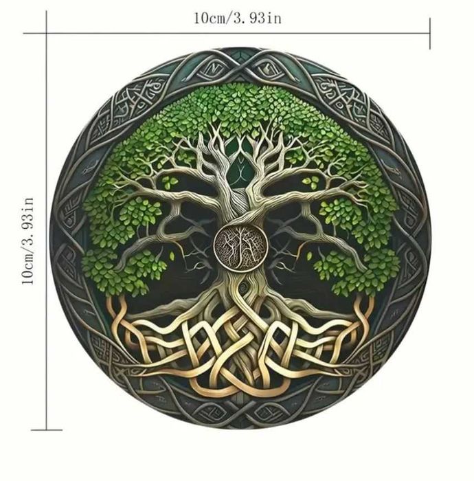 8x RETRO podkładki pod kubek DRZEWO ŻYCIA NA PREZENT podstawki h256