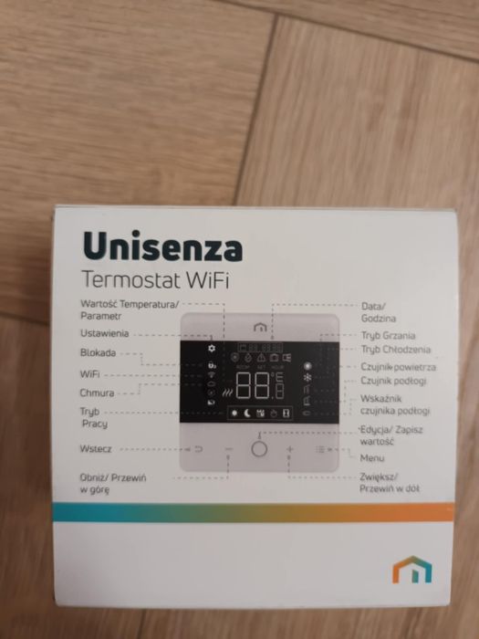 10 szt Termostat Unisenza WiFi 230V + listwa automatyki