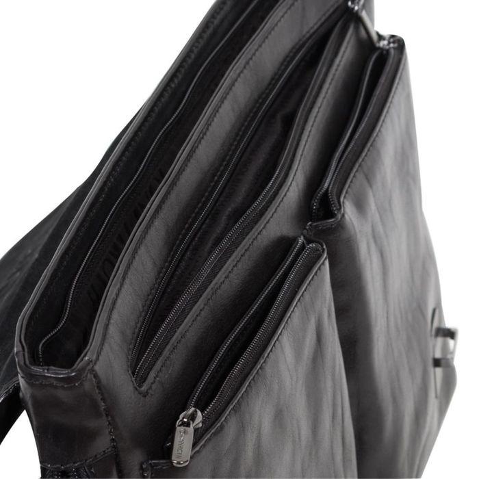 Кожаная Сумка Портфель Tony Perotti Italico 9338 nero Бычья Кожа