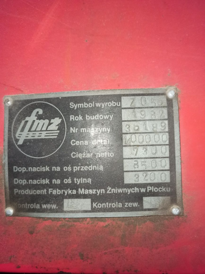 Kombajn BIZON Z056 z sieczkarnią, 1 właściciel
