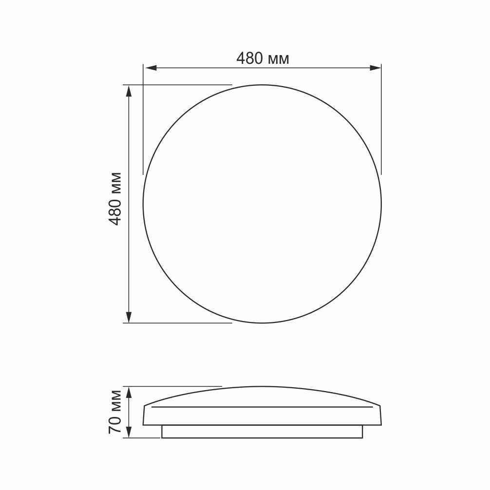 Светильник настенно-потолочный LeD Круглый VIDEX 72W 4100K Звёздн небо