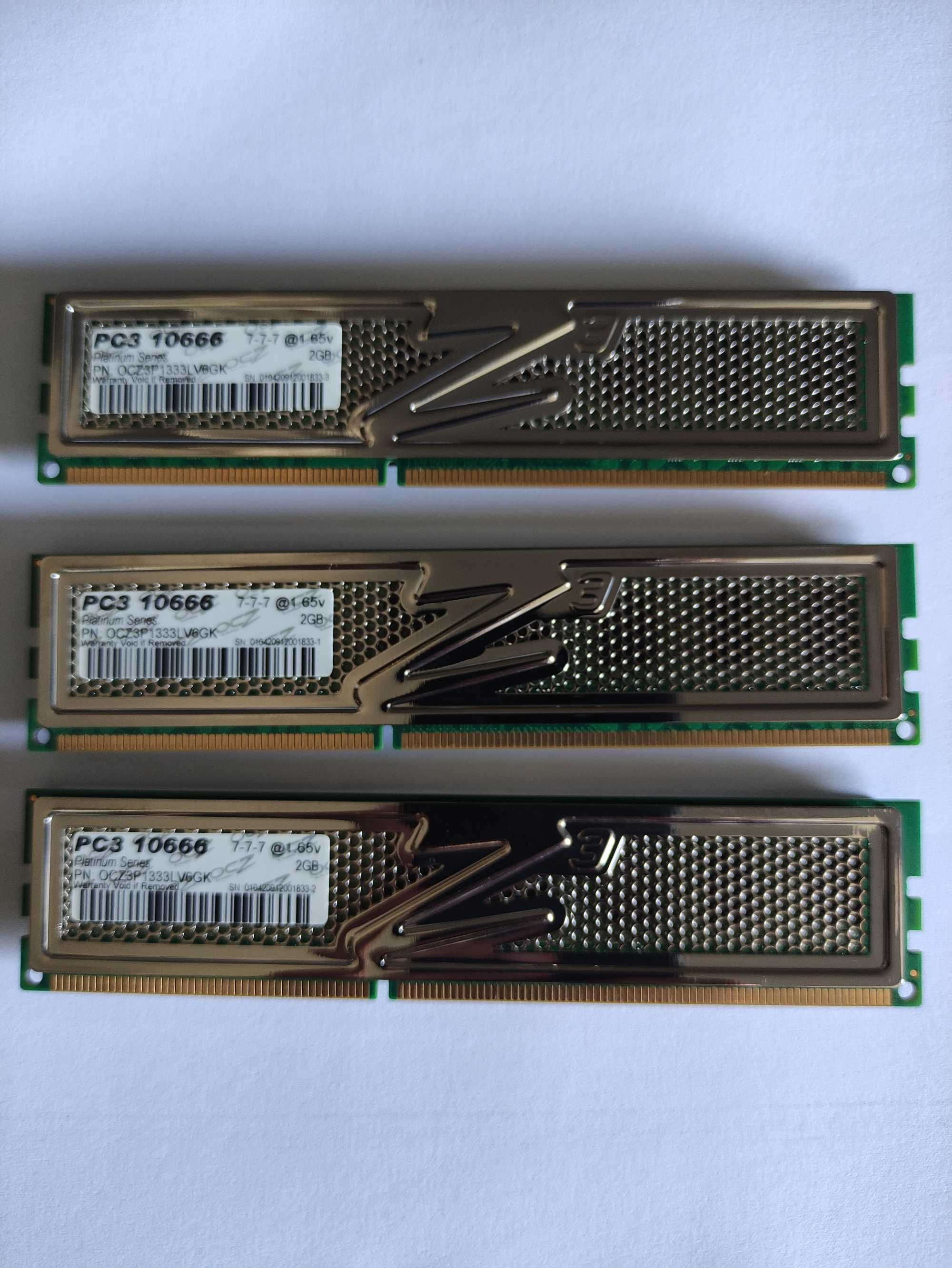 Pamięć RAM OCZ DDR3 2 GB 1333 3 sztuki